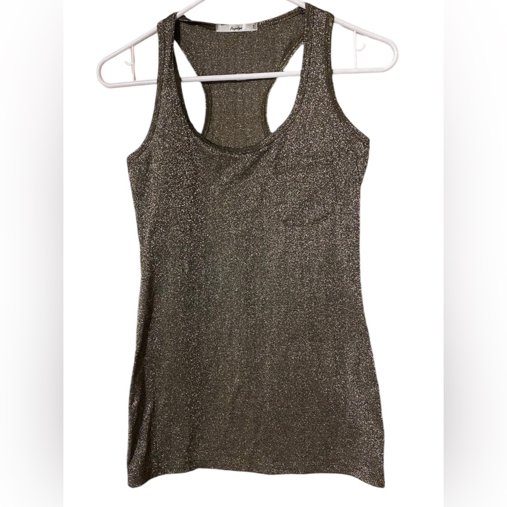 Papaya Metallic Sleeveless Top Women’s Small Tank Top Long Pocketwhimsigoth USA